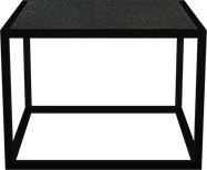 Black Linear Side Table Square